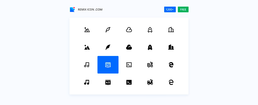 Remix Icon - набор шрифтовых иконок