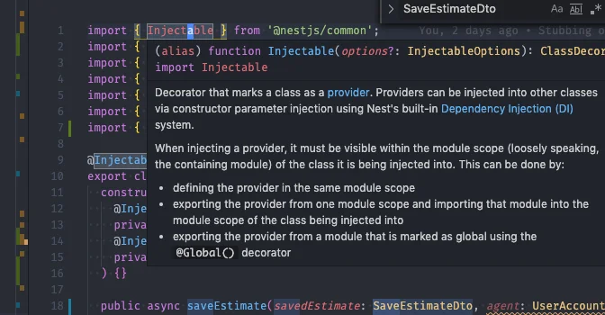 Как в VS Code убрать подсказки при наведении на код